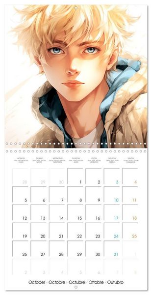 Produktbild: Manga boys (Calendrier mural carr&eacute; 2026 30x30 cm) Calendrier double avec une page pour vos prises de notes