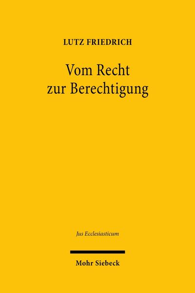 Produktbild: Vom Recht zur Berechtigung