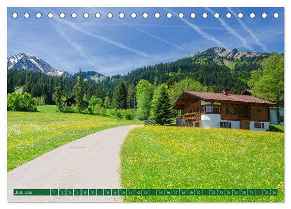 Produktbild: Tannheim und das Tal (Tischkalender 2026 DIN A5 quer), CALVENDO Monatskalender