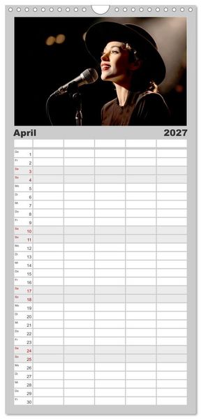 Produktbild: Familienplaner 2027 - Die Stimme der Leidenschaft mit 5 Spalten (Wandkalender, 21 x 45 cm) CALVENDO