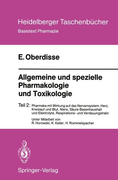 Allgemeine und spezielle Pharmakologie und Toxikologie