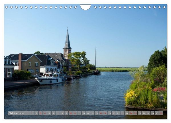 Produktbild: Hausbooturlaub Niederlande - Friesland und Groningen (Wandkalender 2026 DIN A4 quer), CALVENDO Monatskalender