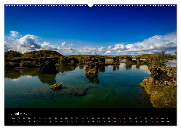 Produktbild: Island - Wundervolle Landschaften (Wandkalender 2026 DIN A2 quer), CALVENDO Monatskalender