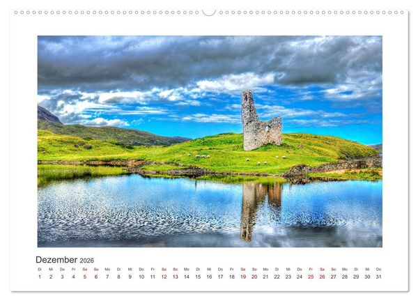 Produktbild: Schottland - Magische Landschaften der Highlands (hochwertiger Premium Wandkalender 2026 DIN A2 quer), Kunstdruck in Hochglanz