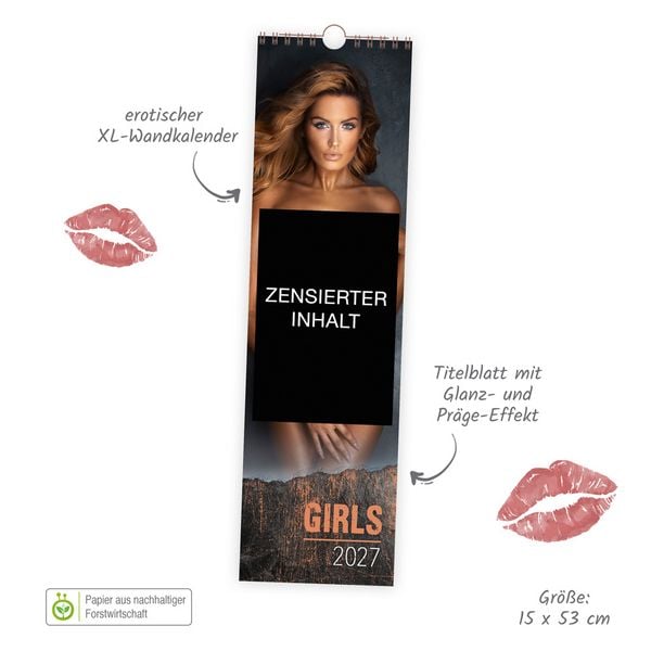 Produktbild: TR&Ouml;TSCH - Erotikkalender XL-Streifenkalender Girls 2027