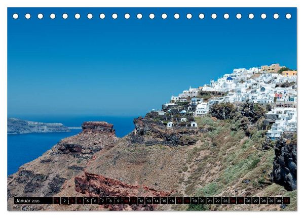 Produktbild: Santorini - Perle in der &Auml;gais (Tischkalender 2026 DIN A5 quer), CALVENDO Monatskalender