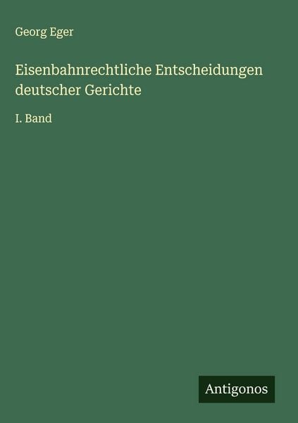 Produktbild: Eisenbahnrechtliche Entscheidungen deutscher Gerichte