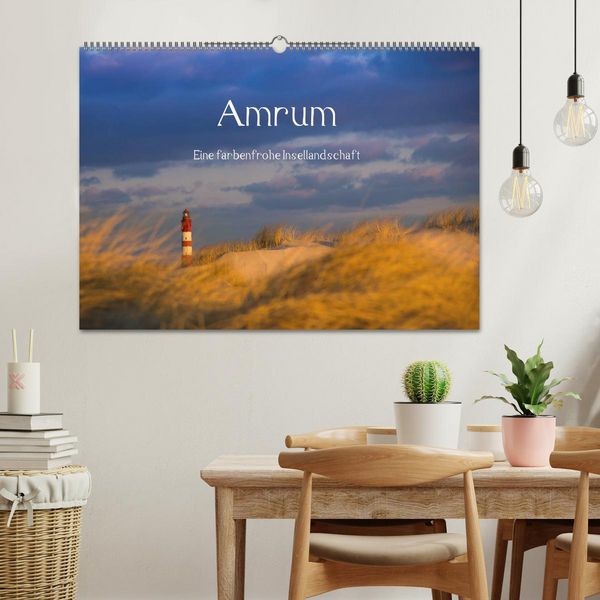 Produktbild: Amrum - Eine farbenfrohe Insellandschaft (Wandkalender 2026 DIN A2 quer), CALVENDO Monatskalender