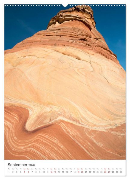Produktbild: Paria Canyon The Wave (High Quality Premium Wall Calendar 2026 DIN A2 portrait),CALVENDO 12 Month Wall Calendar