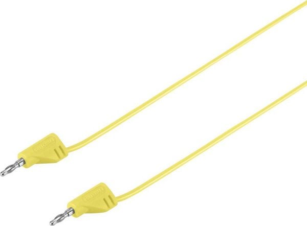 Produktbild: VOLTCRAFT MSB-200 Messleitung Lamellenstecker 2mm Lamellenstecker 2mm 0.90m Gelb 1St.