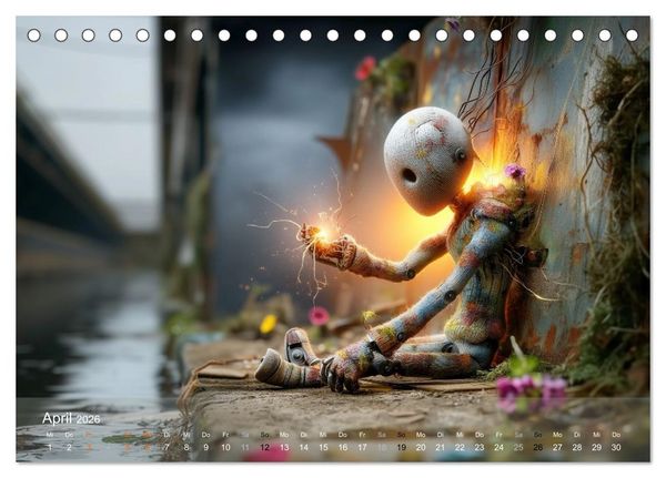 Produktbild: Die Melancholie der kleinen Roboter (Tischkalender 2026 DIN A5 quer), CALVENDO Monatskalender