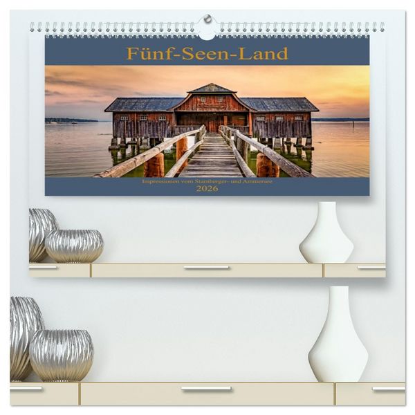 Produktbild: F&uuml;nf-Seen-Land (hochwertiger Premium Wandkalender 2026 DIN A2 quer), Kunstdruck in Hochglanz