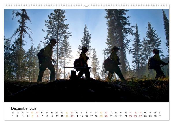Produktbild: Firefighters - wenn die Erde brennt (Wandkalender 2026 DIN A2 quer), CALVENDO Monatskalender