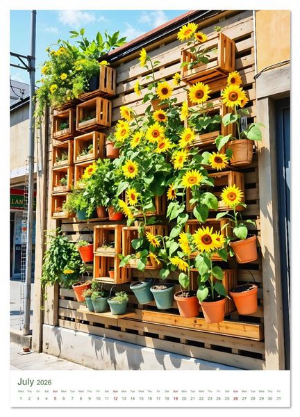 Produktbild: Peace in urban oases - Snapshots between concrete and blossom (Wall Calendar 2026 DIN A4 portrait), CALVENDO 12 Month Wall Calendar