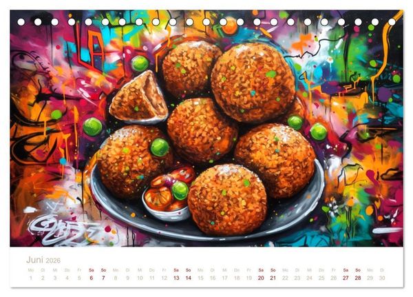 Produktbild: FAST FOOD STREET STYLE (Tischkalender 2026 DIN A5 quer), CALVENDO Monatskalender