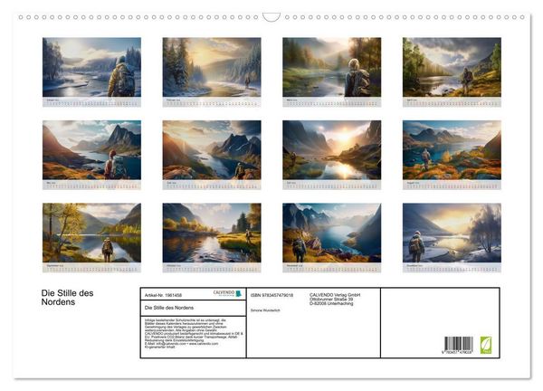 Produktbild: Die Stille des Nordens (Wandkalender 2026 DIN A2 quer), CALVENDO Monatskalender