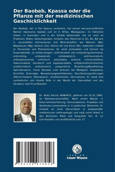 Produktbild: Der Baobab, Kpassa oder die Pflanze mit der medizinischen Geschicklichkeit