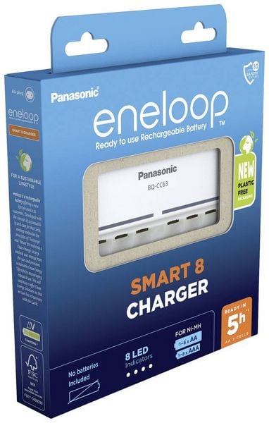Produktbild: Panasonic BQ-CC63E Rundzellen-Ladeger&auml;t NiMH Micro (AAA), Mignon (AA)