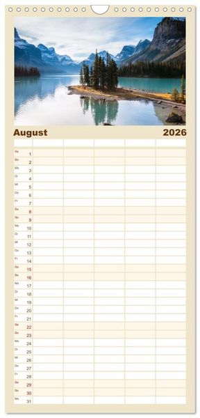 Produktbild: Familienplaner 2026 - Kanada - Abenteuer in den Nationalparks mit 5 Spalten (Wandkalender, 21 x 45 cm) CALVENDO
