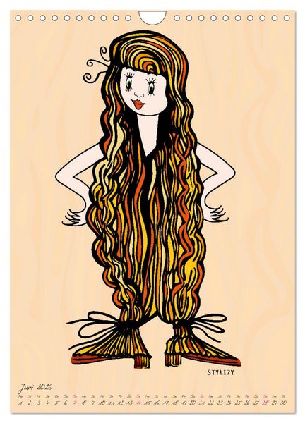 Produktbild: Die HAIRSTYLAS Trendfrisuren (Wandkalender 2026 DIN A4 hoch), CALVENDO Monatskalender