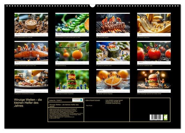 Produktbild: Winzige Welten - die kleinen Helfer des Jahres (Wandkalender 2026 DIN A2 quer), CALVENDO Monatskalender