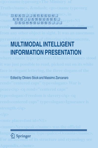 Produktbild: Multimodal Intelligent Information Presentation