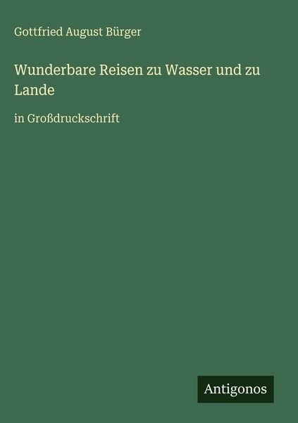 Produktbild: Wunderbare Reisen zu Wasser und zu Lande