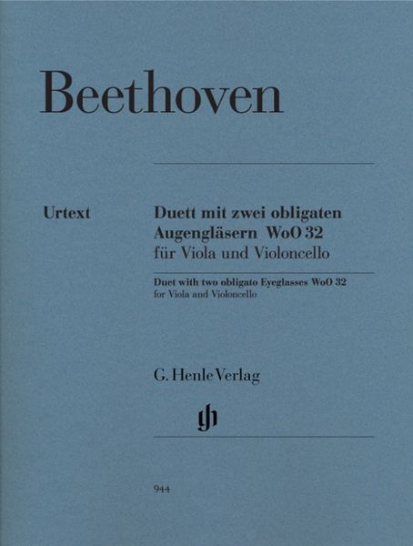 Produktbild: Ludwig van Beethoven - Duett mit zwei obligaten Augengl&auml;sern Es-dur WoO 32 f&uuml;r Viola und Violoncello