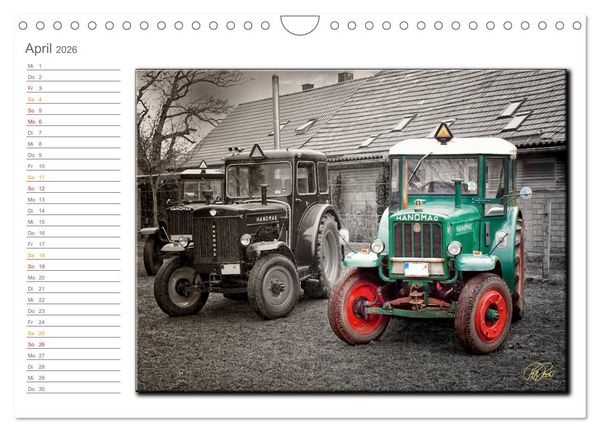Produktbild: Oldtimer - nostalgische Trecker und Lastwagen (Wandkalender 2026 DIN A4 quer), CALVENDO Monatskalender