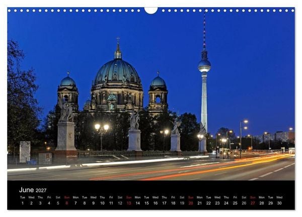 Produktbild: Evening Walk through Berlin (Wall Calendar 2027 DIN A3 landscape), CALVENDO 12 Month Wall Calendar