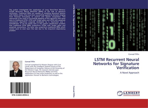 Produktbild: LSTM Recurrent Neural Networks for Signature Verification