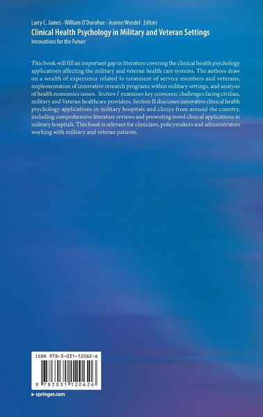 Produktbild: Clinical Health Psychology in Military and Veteran Settings