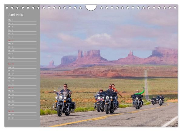 Produktbild: Biker Paradies - Die Canyons der USA (Wandkalender 2026 DIN A4 quer), CALVENDO Monatskalender