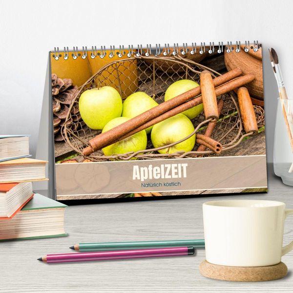 Produktbild: ApfelZEIT - Nat&uuml;rlich k&ouml;stlich (Tischkalender 2026 DIN A5 quer), CALVENDO Monatskalender