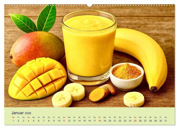 Produktbild: Gesunde Smoothies (Wandkalender 2026 DIN A2 quer), CALVENDO Monatskalender