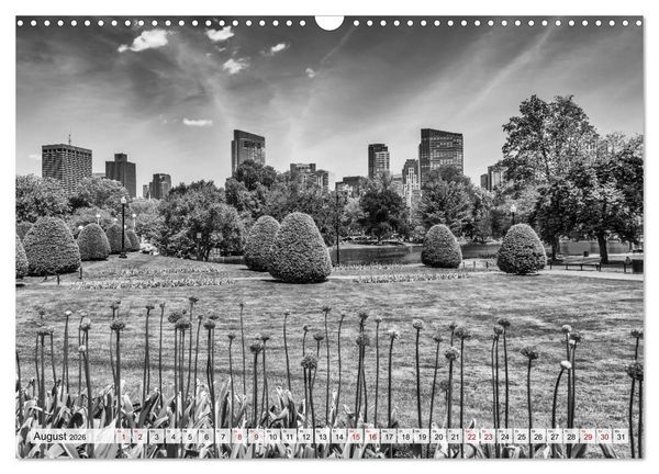 Produktbild: BOSTON Monochrome Stadtansichten (Wandkalender 2026 DIN A3 quer), CALVENDO Monatskalender