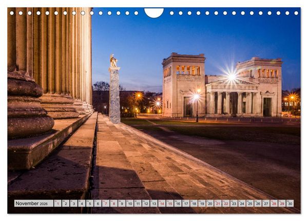 Produktbild: M&uuml;nchen - Lichter der Gro&szlig;stadt (Wandkalender 2026 DIN A4 quer), CALVENDO Monatskalender