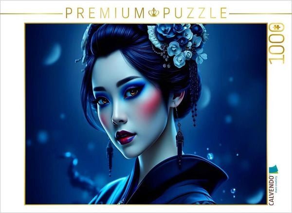 CALVENDO Puzzle Ein Motiv aus dem Kalender Dunkle Eleganz der Geishas | 1000 Teile Lege-Größe 64x48cm Foto-Puzzle für glückliche Stunden
