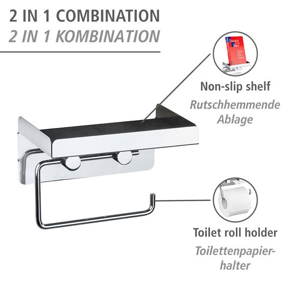 Produktbild: Toilettenpapierhalter 2 in 1 Edelstahl, rostfrei