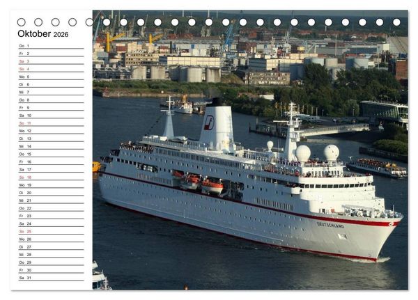 Produktbild: Dicke P&ouml;tte im Hafen und auf gro&szlig;er Fahrt (Tischkalender 2026 DIN A5 quer), CALVENDO Monatskalender