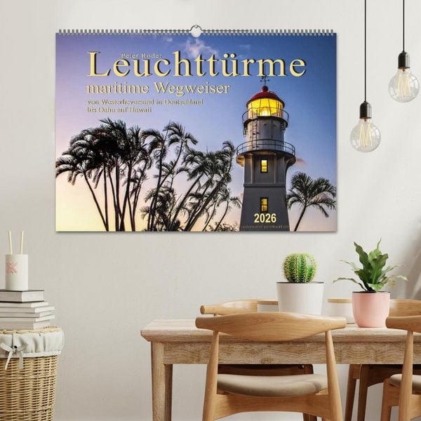 Produktbild: Leuchtt&uuml;rme - maritime Wegweiser (Wandkalender 2026 DIN A2 quer), CALVENDO Monatskalender