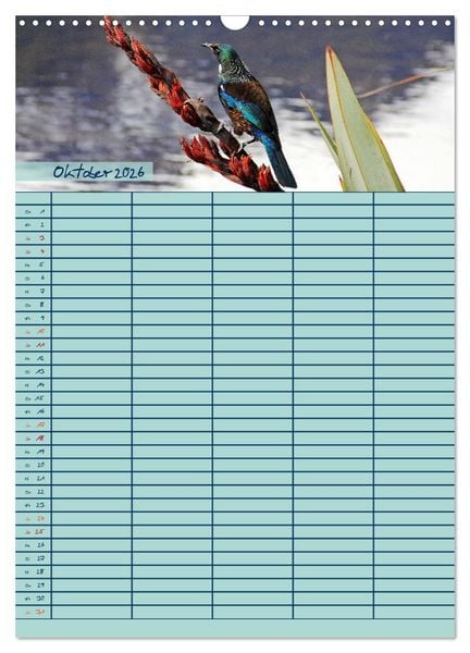 Produktbild: Tierischer Familienplaner (Wandkalender 2026 DIN A3 hoch), CALVENDO Monatskalender