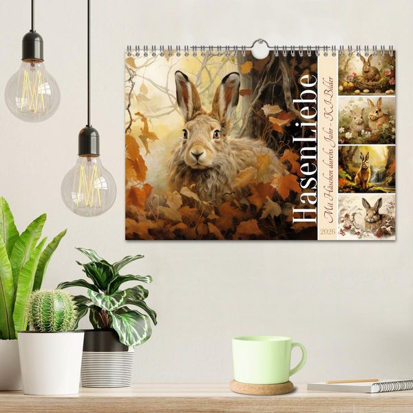 Produktbild: Hasenliebe (Wandkalender 2026 DIN A4 quer), CALVENDO Monatskalender
