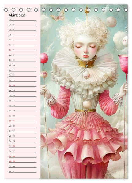 Produktbild: Tarot Wunderwelten. Surrealistische und magische Tarot-Kunst (Tischkalender 2027 DIN A5 hoch), CALVENDO Monatskalender