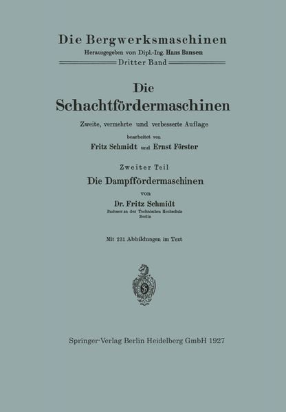 Produktbild: Die Schachtf&ouml;rdermaschinen