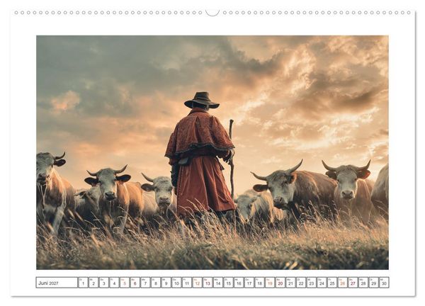 Produktbild: Die edle Kuh (hochwertiger Premium Wandkalender 2027 DIN A2 quer), Kunstdruck in Hochglanz