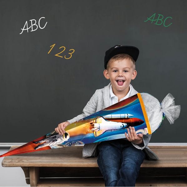 Produktbild: Motivschult&uuml;te, Weltraum, 85cm, Silbert&uuml;ll