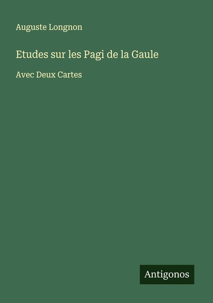 Produktbild: Etudes sur les Pagi de la Gaule
