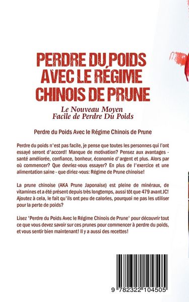 Produktbild: Perdre du Poids Avec le R&eacute;gime Chinois de Prune