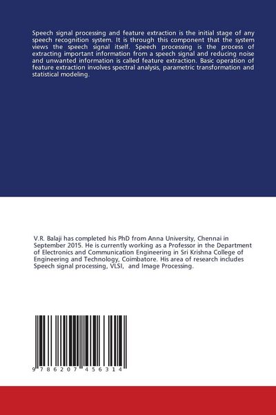Produktbild: Speech Signal Processing and Feature Extraction